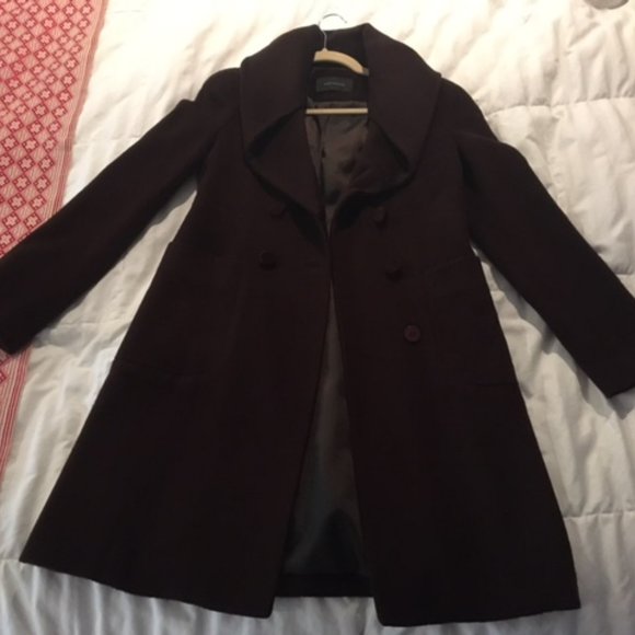 Perfect Formal Coat - NWOT - Wool Eryn Brinie Brown Coat - S/XS - Picture 2 of 5